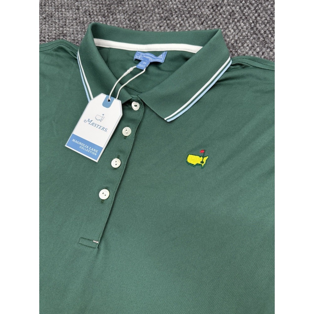 Masters Magnolia Lane Collection Womens 2X Green Performance Golf Polo Shirt Top